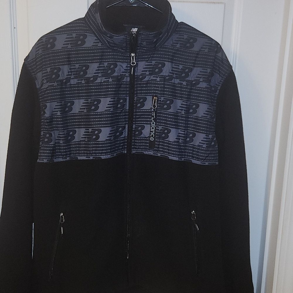 New Balance Men's Black Gray Jacket L